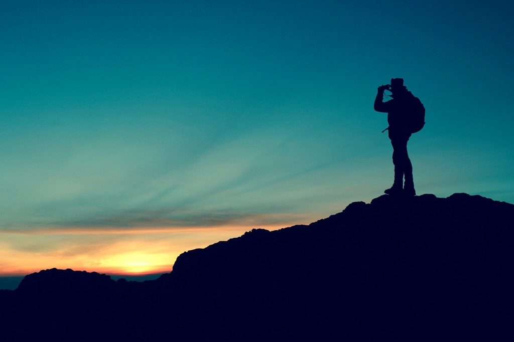 mountain, top, mountaineer