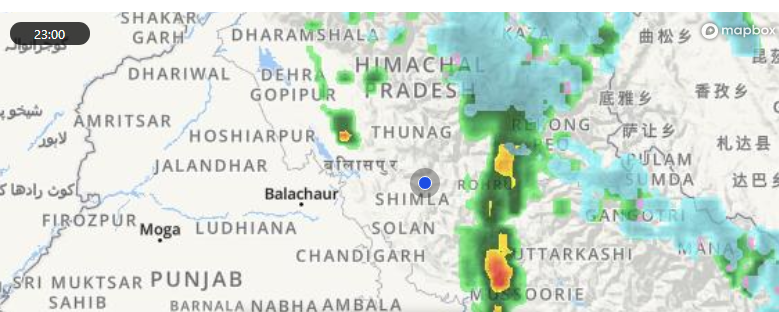 Satellite weather report image