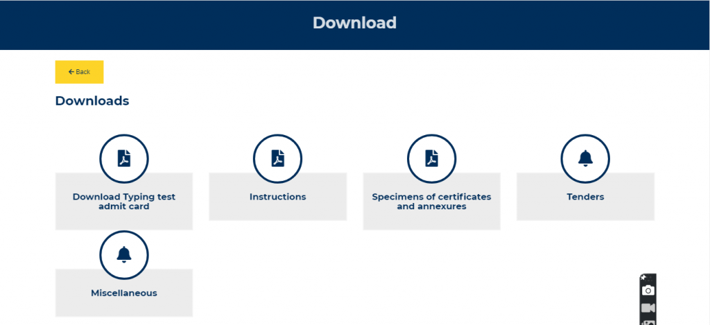 JOA typing test admit card image