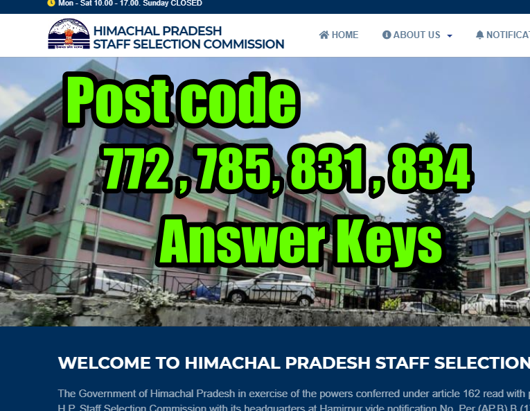 HPSSC Answer Keys